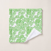 緑の葉タオル バスタオルセット (ウォッシュタオル)