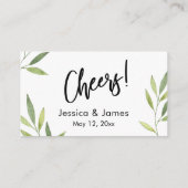 緑の葉ドリンクチケットエンクロージャカード エンクロージャーカード (裏面)