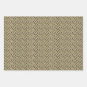 緑の葉パターンの折り返し紙 ラッピングペーパーシート (正面2)