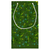 緑の葉パターン抱き枕 スモールペーパーバッグ (裏面)