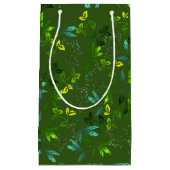 緑の葉パターン抱き枕 スモールペーパーバッグ (正面)