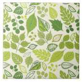 緑の葉パターン タイル (正面)
