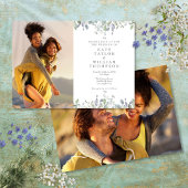 緑の葉フローラセージ薄紫2写真結婚の数 招待状