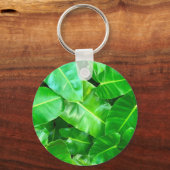 緑の葉ヤシの葉の熱帯の葉ジャングル キーホルダー (正面)