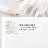 緑の葉ユズの水色結婚 ラベル (インサイチュ)