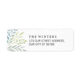 緑の葉ユズの水色結婚 ラベル