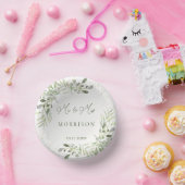 緑の葉ユーカリ離れ結婚の ペーパーボウル (パーティー)