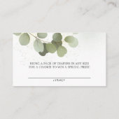 緑の葉ユーカリ エンクロージャーカード (裏面)