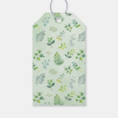 緑の葉リース水彩結婚式の引き出物 ギフトタグ (裏面)