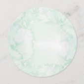 緑の葉リース結婚緑の丸いメニュー メニュー (裏面)