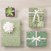 緑の葉ヴィンテージモリス模様オークウィロー