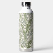 緑の葉付きガーデンフローラルパターン ウォーターボトル (左面)