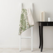 緑の葉付きガーデンフローラルパターン シェルパブランケット (インサイチュ)