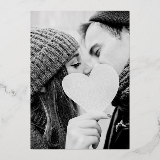 緑の葉写真結婚のエレガント金ゴールド 箔招待状 (裏面)