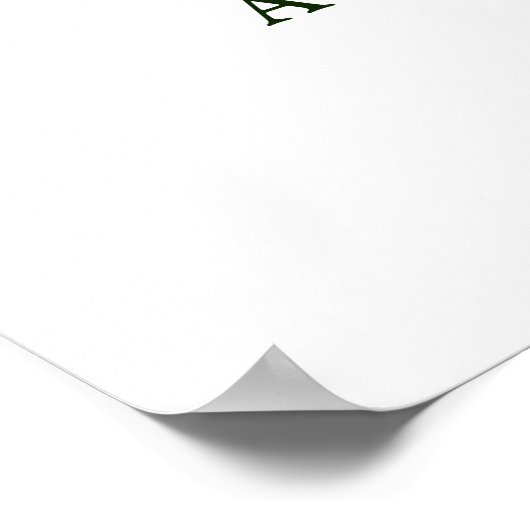 緑の葉植物学結婚の歓迎ポスター ポスター (角)