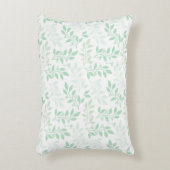 緑の葉模様 アクセントクッション (正面(垂直))