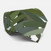 緑の葉模様 ネクタイ (ロール)