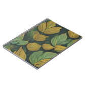 緑の葉模様 ノートブック (左側)