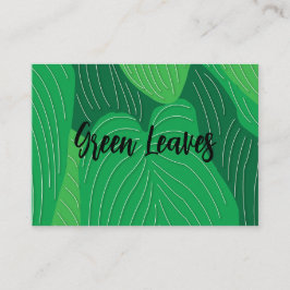 緑の葉模様 名刺