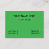 緑の葉模様 名刺 (裏面)