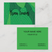 緑の葉模様 名刺 (正面/裏面)