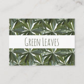 緑の葉模様 名刺 (正面)