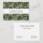 緑の葉模様 名刺 (正面/裏面)
