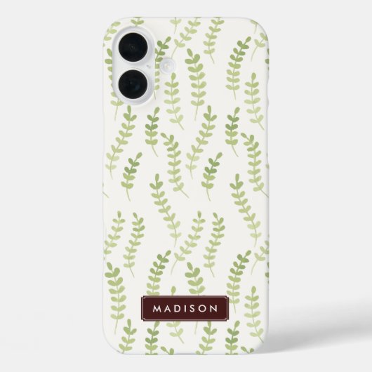 緑の葉模様 Case-Mate iPhoneケース (裏面)