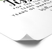 緑の葉樹組織の結婚徴候 ポスター (角)