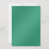 緑の葉紫色の宝石は日付を保存 セーブザデート (裏面)