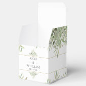 緑の葉結婚の愛用箱 フェイバーボックス (オープン)