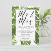 緑の葉結婚式招待状|ミスターとミセス 招待状 (スタンド正面)