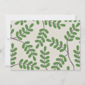 緑の葉結婚式招待状 招待状 (裏面)