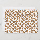 緑の葉緑のサファリ動物の赤ちゃんシャワー 招待状 (裏面)