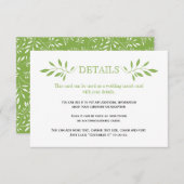 緑の葉緑のパタ結婚ーンの挿入カード エンクロージャーカード (正面/裏面)
