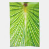 緑の葉背景 キッチンタオル (縦)