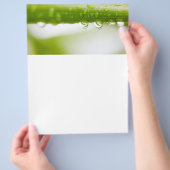 緑の葉背景 チラシ (手)