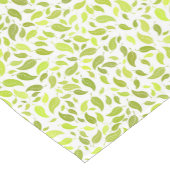 緑の葉自然プリント、植物の葉パターン ショートテーブルランナー (コーナー)