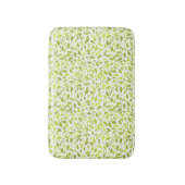 緑の葉自然プリント、植物の葉パターン バスマット (正面縦)