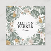緑の葉花屋の名刺 スクエア名刺 (正面)