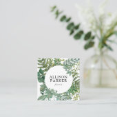緑の葉花屋の名刺 スクエア名刺 (スタンド正面)