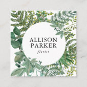 緑の葉花屋の名刺 スクエア名刺 (正面)