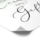 緑の葉葉のボーホカードとギフトのサイン ポスター (角)