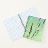 緑の葉葉の月面夜空 ノートブック (内部)