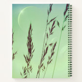 緑の葉葉の月面夜空 ノートブック (裏面)