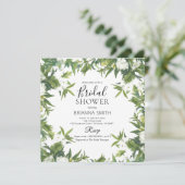 緑の葉葉の花嫁案内 招待状 (スタンド正面)