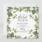 緑の葉葉の花嫁案内 招待状 (正面)