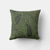 緑の葉葉 クッション (裏面)