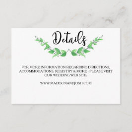 緑の葉詳細カード エンクロージャーカード