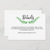 緑の葉詳細カード エンクロージャーカード (正面/裏面)